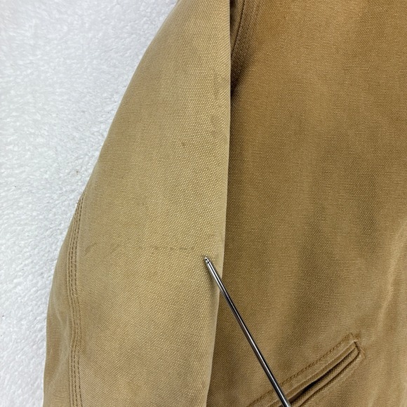 Carhartt Detroit Jacket Quilt Lined Youth 14 (XL) Y20 BRN Brown Red Lining - Picture 16 of 16